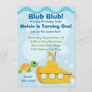 Submarine Party Invitation