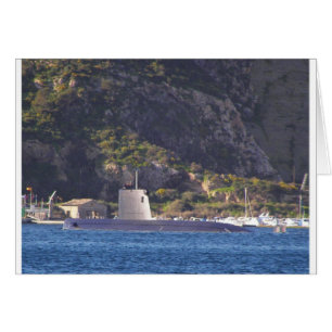 Submarine putting to sea.