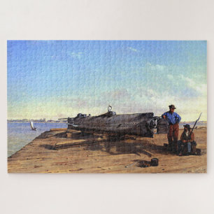 Submarine Torpedo Boat HL Hunley C Chapman 1863  Jigsaw Puzzle