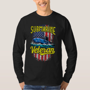 Submarine Veteran Retired Submariner Us Silent Ser T-Shirt