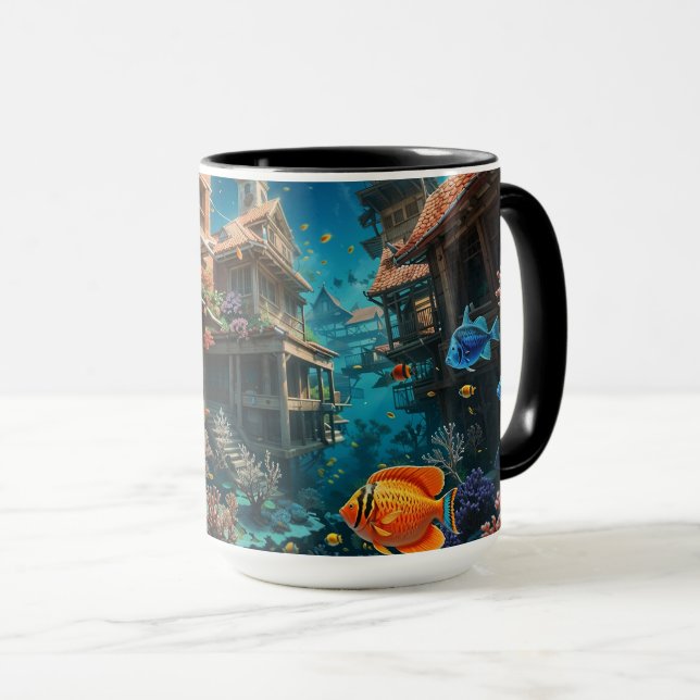 "Submerged Sanctuary: An Aquatic Haven" Mug (Front Right)