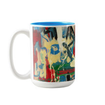 submission. graffiti Two-Tone coffee mug