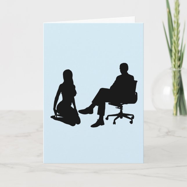 SUBMISSIVE WIFE KNEELING card for HUSBAND CARDS (Front)