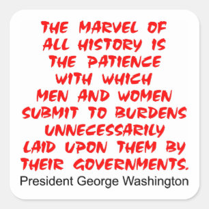 Submit To Burdens Laid On Them By Government Square Sticker
