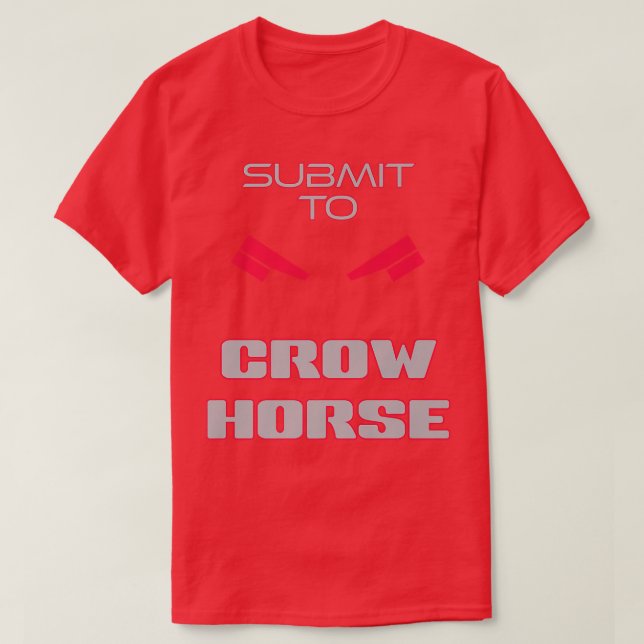 Submit to Crow Horse 2 Crows Samurai Dark  T-Shirt (Design Front)