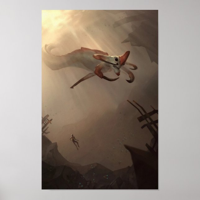 Subnautica - Reaper Leviathan Poster (Front)