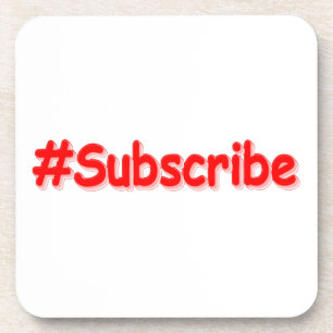 "#Subscribe" Cute Design. Buy Now Coaster