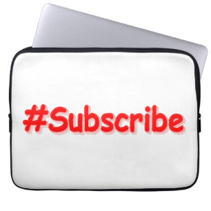"#Subscribe" Cute Design. Buy Now Laptop Sleeve