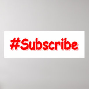 "#Subscribe" Cute Design. Buy Now Poster