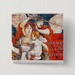 Subscribe to Hasten Peace by Victory' 15 Cm Square Badge