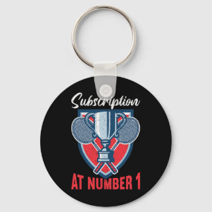 Subscription At Number 1 Funny Badminton 2  Key Ring