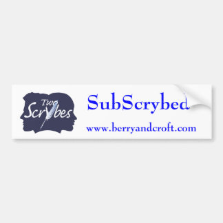 SubScrybed with Blue Two Scrybes Logo Bumper Sticker