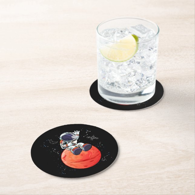 subservient round paper coaster (Insitu)