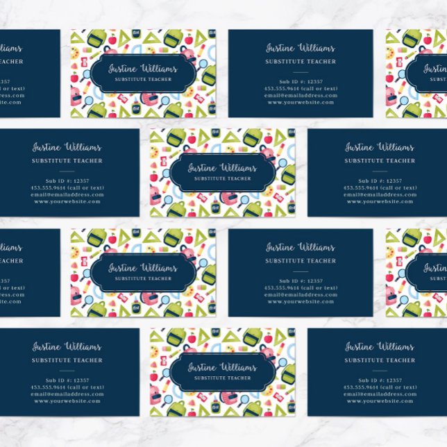 Subsitute Teacher Business Card (Creator Uploaded)