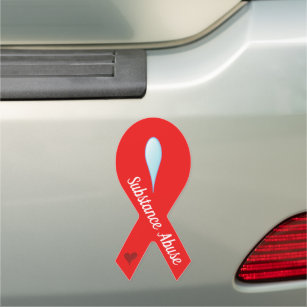 Substance Abuse Awareness  Ribbon Car Magnet