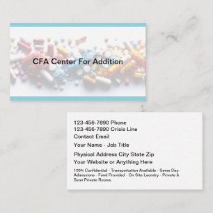 Substance Addiction Rehabilitation Centre Business Card