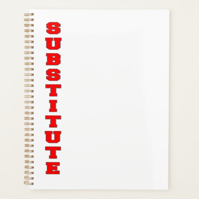 Substitute Planner (Front)