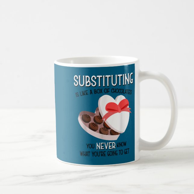 Substitute School Teacher Valentine S Day Gift For Coffee Mug (Right)