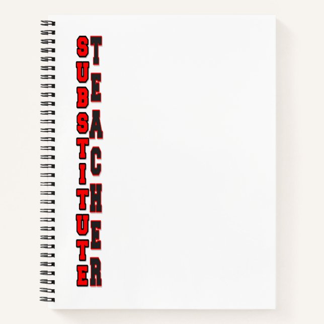 Substitute Teacher Notebook (Front)