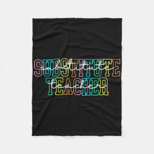 Substitute Teacher Teacher Appreciation Gift Subst Fleece Blanket