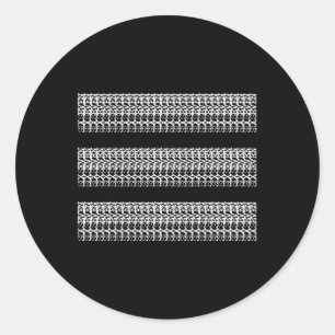 Subtle 67 Six Seven Brainrot Hidden Message Gen Al Classic Round Sticker