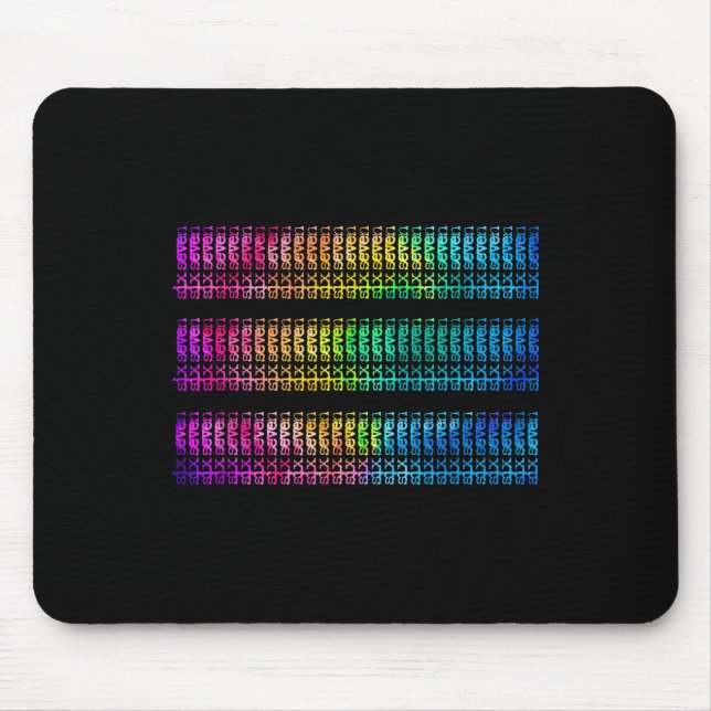 Subtle 67 Six Seven Brainrot Hidden Message Gen Al Mouse Pad (Front)