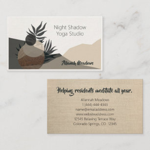 Subtle and Peaceful Yoga Teacher Business Card