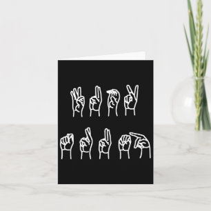 Subtle Anti-trump Asl Sign Language Card