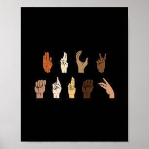 Subtle Anti-trump Blm Asl Sign Language 