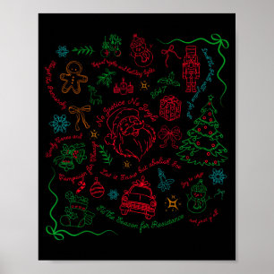 Subtle Anti Trump Christmas Funny Democracy Libera Poster