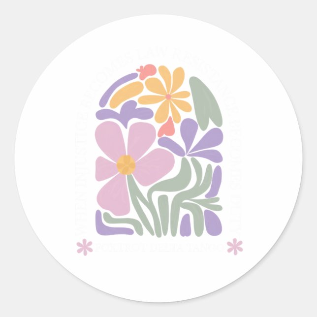Subtle Anti Trump  Classic Round Sticker (Front)