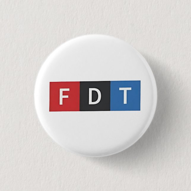 Subtle Anti-Trump FDT Anti-Maga Democrats 3 Cm Round Badge (Front)