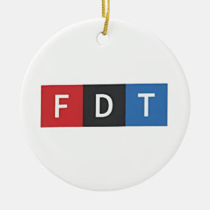 Subtle Anti-Trump FDT Anti-Maga Democrats Ceramic Ornament