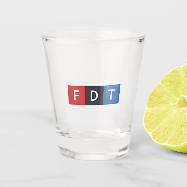 Subtle Anti-Trump FDT Anti-Maga Democrats Shot Glass (Front)