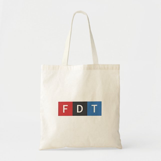 Subtle Anti-Trump FDT Anti-Maga Democrats Tote Bag (Front)