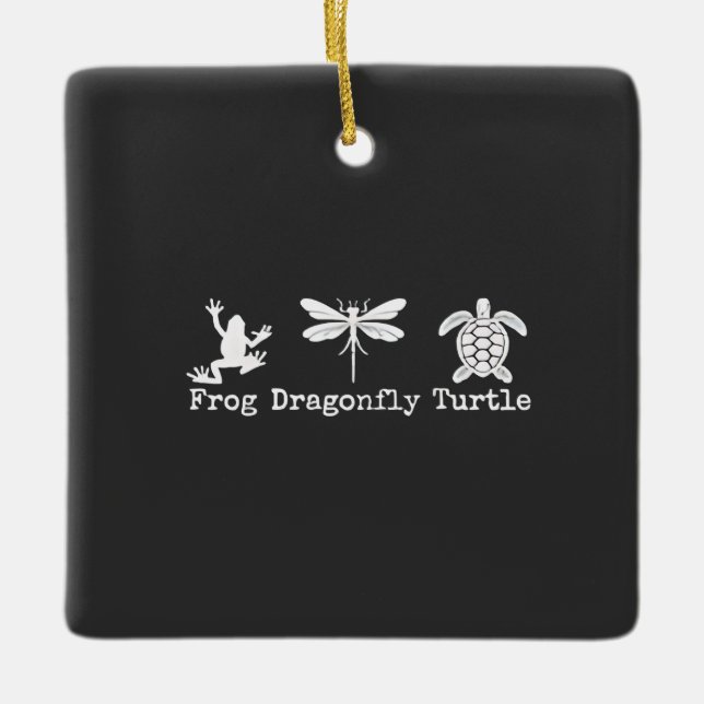 Subtle Anti-Trump FDT Anti-Maga Frog Turtle  Ceramic Ornament (Front)