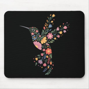 Subtle Anti Trump Floral Hummingbird Hidden Messag Mouse Pad