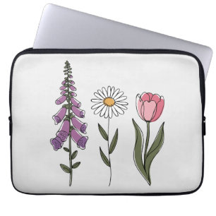 Subtle Anti-Trump - Foxglove Daisy Tulip III Laptop Sleeve
