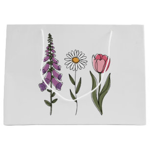 Subtle Anti-Trump - Foxglove Daisy Tulip III Large Gift Bag