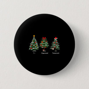 Subtle Anti Trump Hidden Message Christmas Tree 6 Cm Round Badge