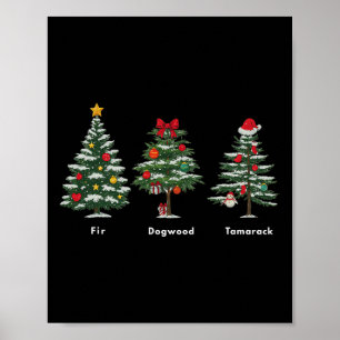 Subtle Anti Trump Hidden Message Christmas Tree Poster