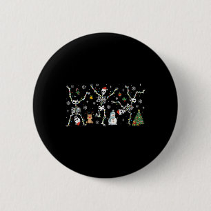 Subtle Anti Trump Hidden Message Dancing Skeleton 6 Cm Round Badge