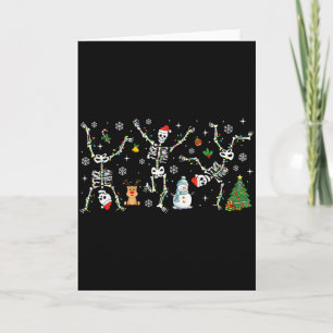 Subtle Anti Trump Hidden Message Dancing Skeleton  Card