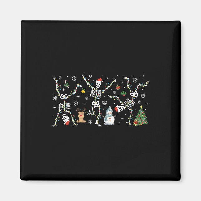 Subtle Anti Trump Hidden Message Dancing Skeleton  Magnet (Front)