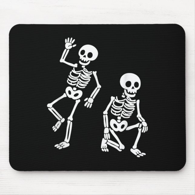 Subtle Anti Trump Hidden Message Dancing Skeleton  Mouse Pad (Front)