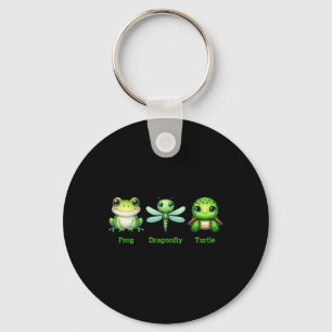 Subtle Anti-trump Political Humor Frog Dragonfly T Key Ring