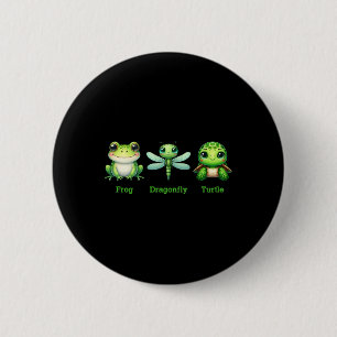 Subtle Anti-trump Political Humour Frog Dragonfly 6 Cm Round Badge
