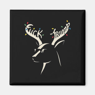 Subtle Anti Trump Reindeer Xmas Hidden Message Magnet