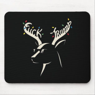 Subtle Anti Trump Reindeer Xmas Hidden Message Mouse Pad