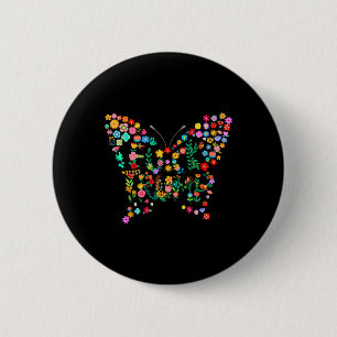 Subtle Anti Trump Shirt Floral Butterfly Hidden Me 6 Cm Round Badge
